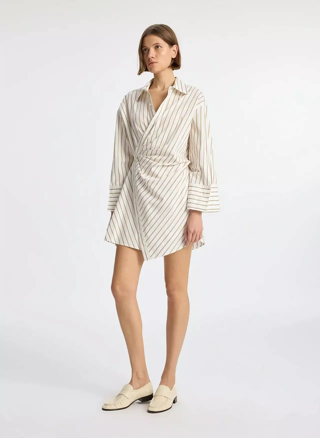 A.L.C - Madison ll Wrap Mini Dress - Bone/Lark