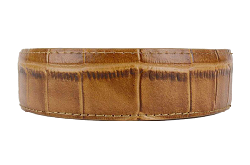 Alligator Embossed Tan 1 3/8 Leather Strap