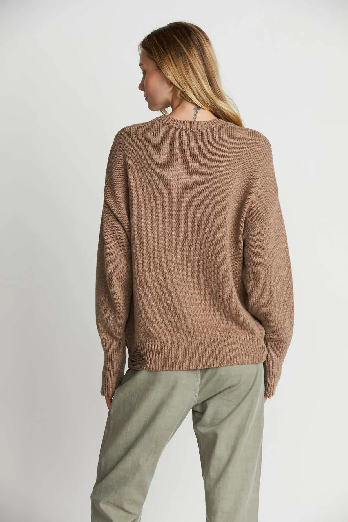 Anabelle Boyfriend Sweater - Farro