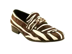 Animal Print Chain Buckle Loafer