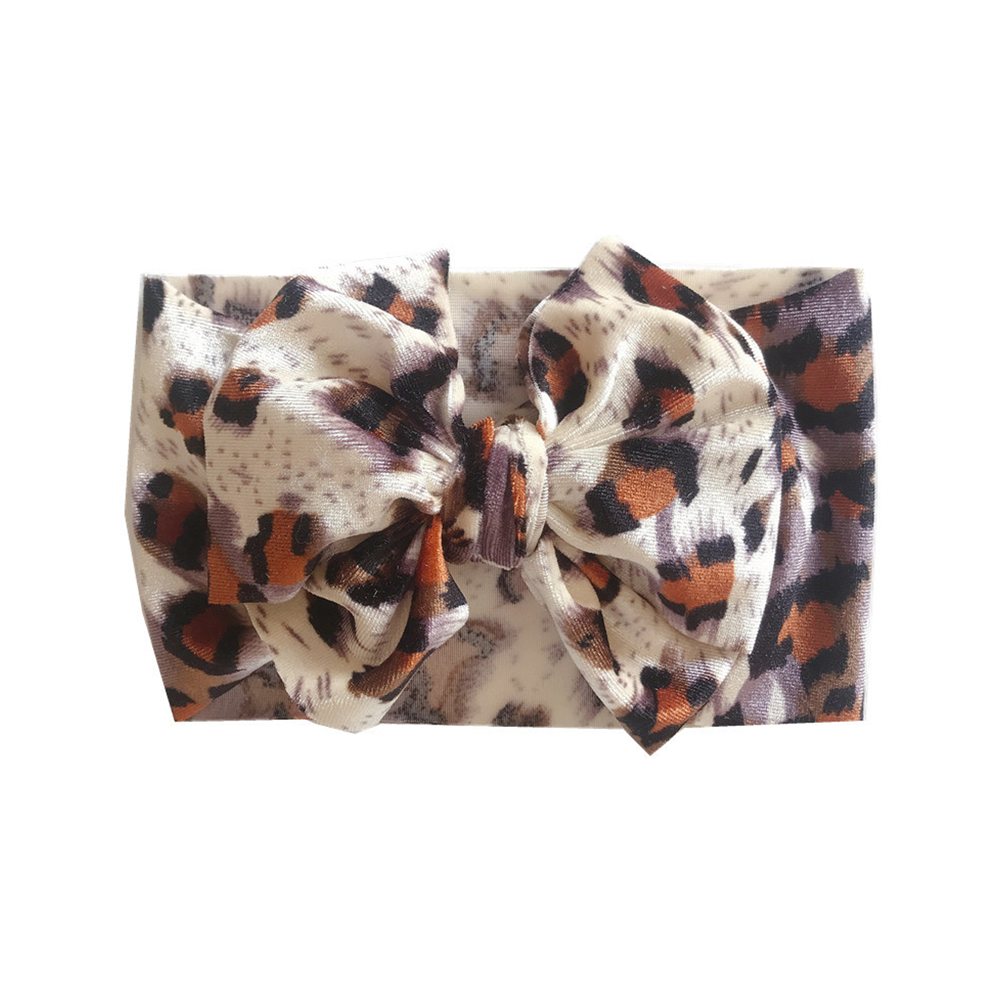 Animal Print Velvet Baby Headband — Design #4