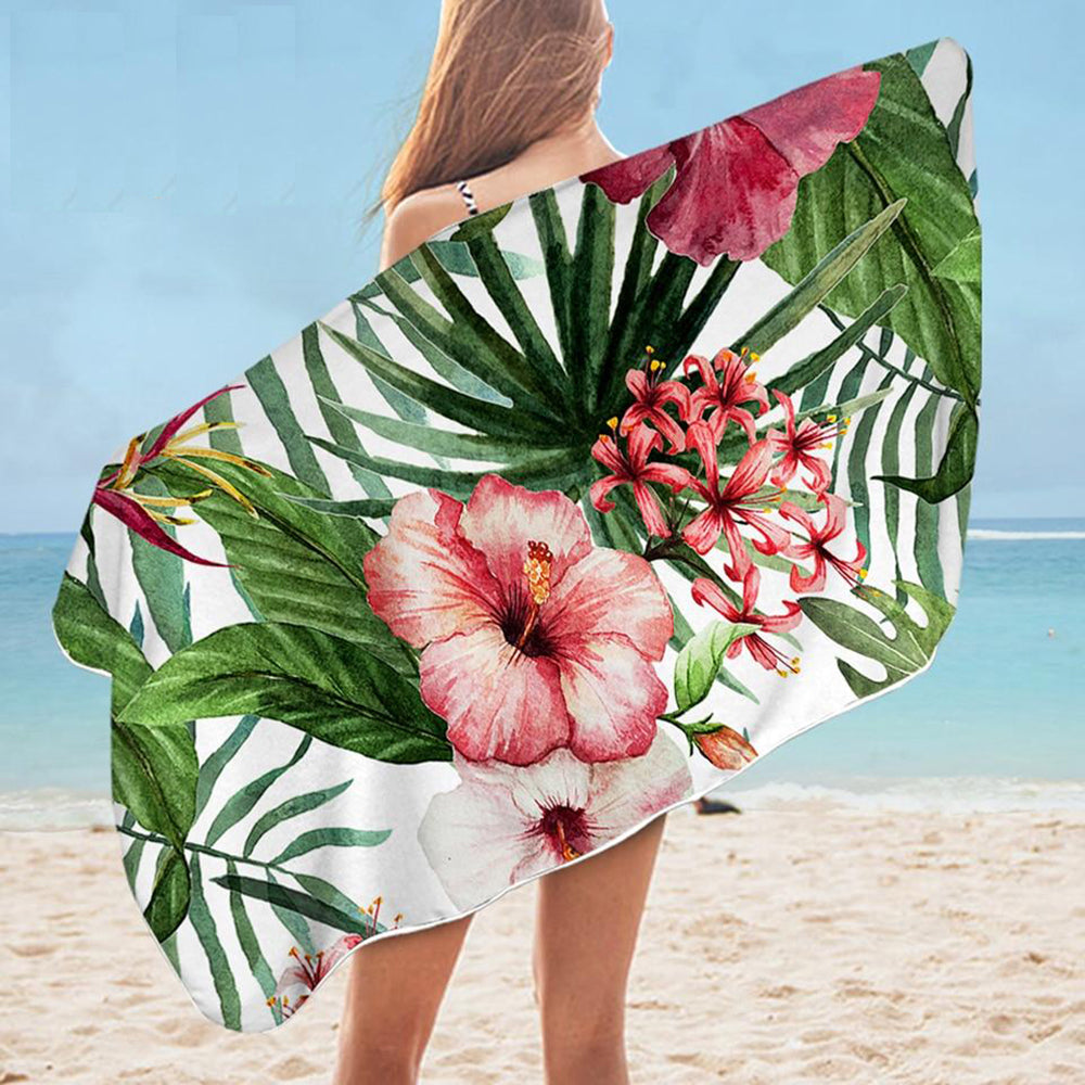 Beach blankets tropical flower print beach blankets Floral Bath Towel