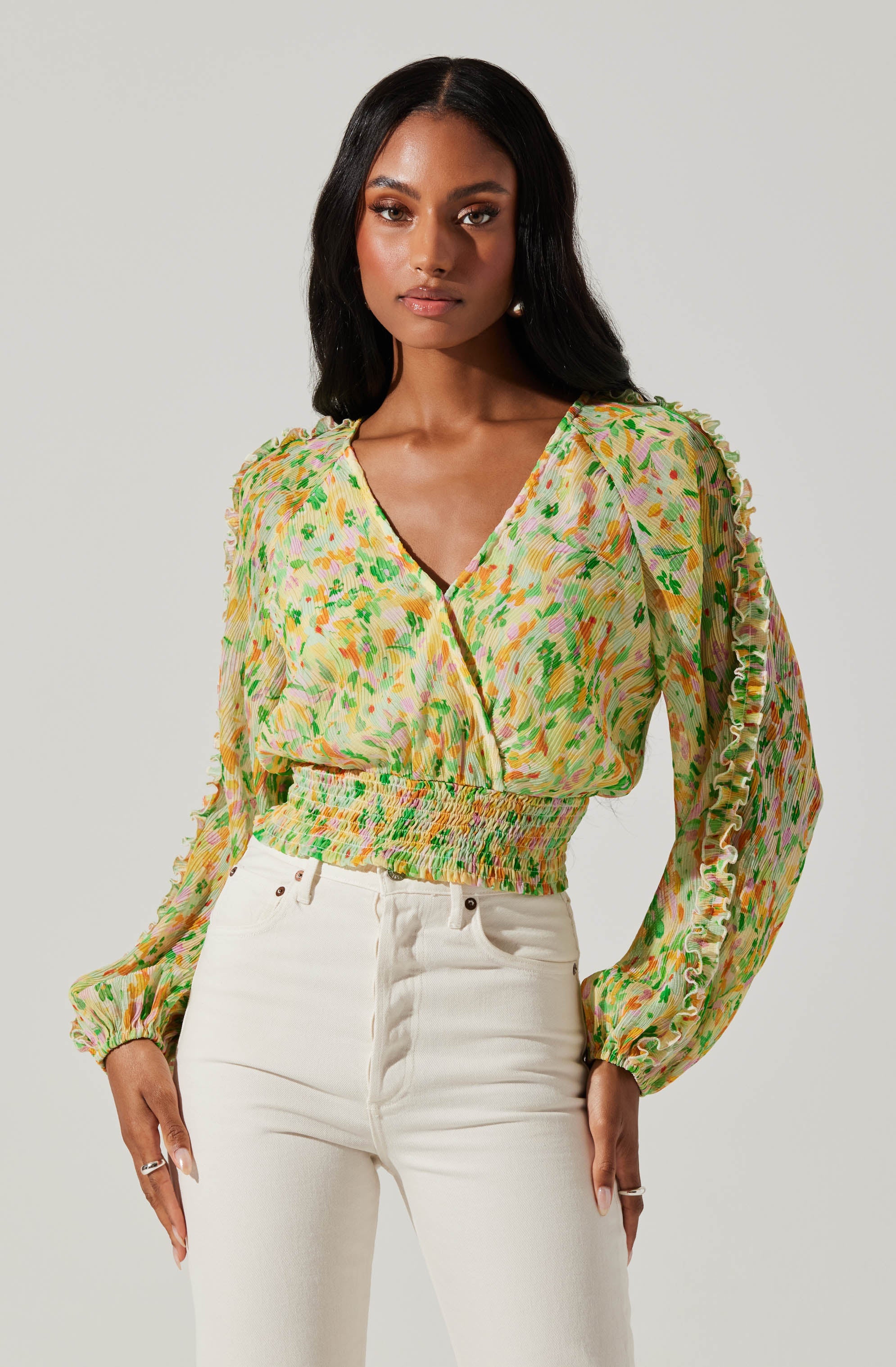 Bellona Floral Puff Sleeve Top