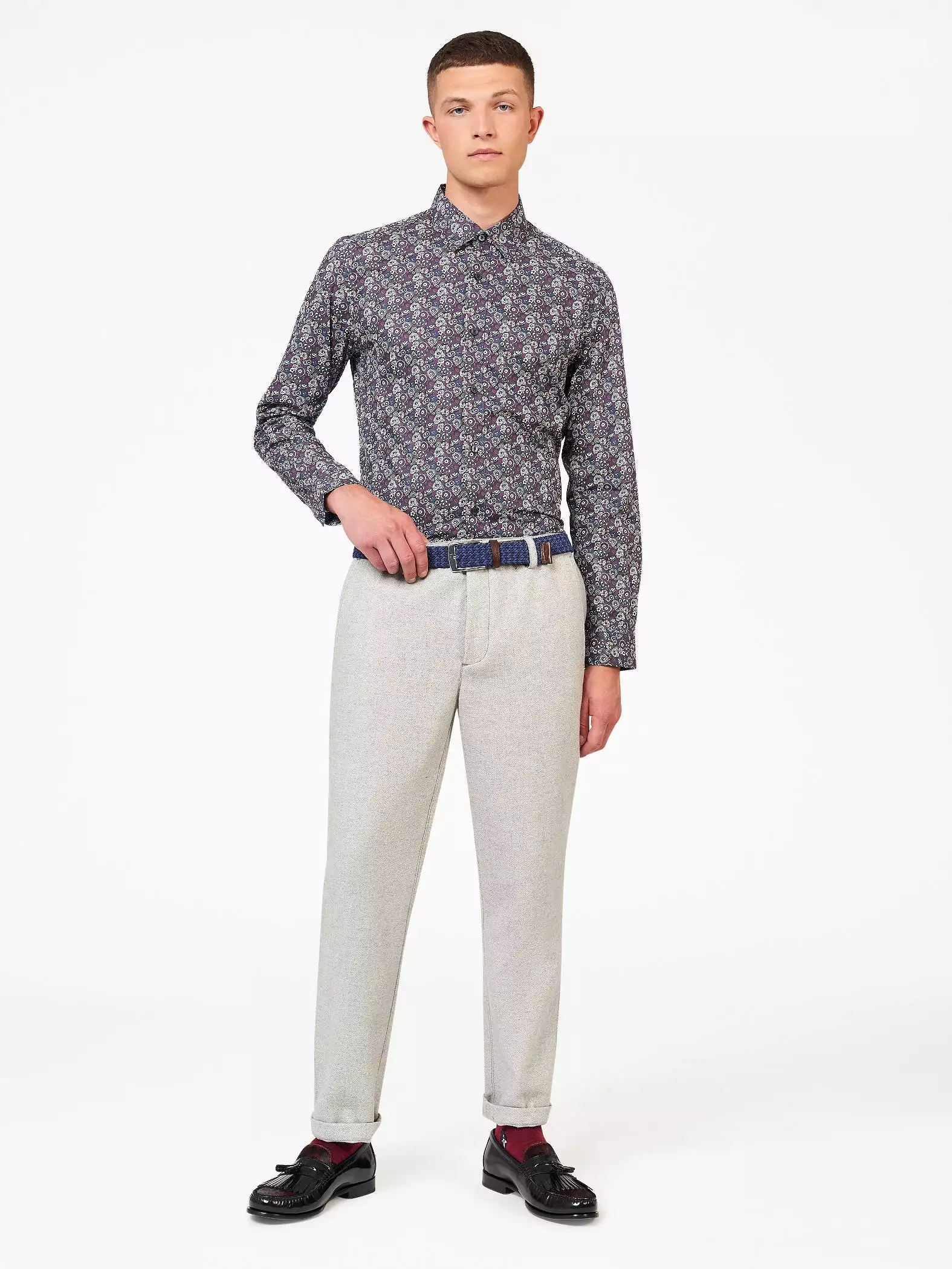 Ben Sherman Mens Winter Floral Printed Shirt