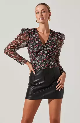 Beverly Floral Puff Sleeve Top