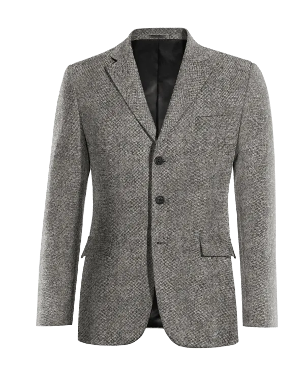  Blazer gris claro de donegal tweed edición limitada de 3 botones