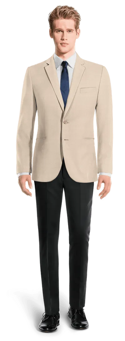  Blazer sin forro beige esencial