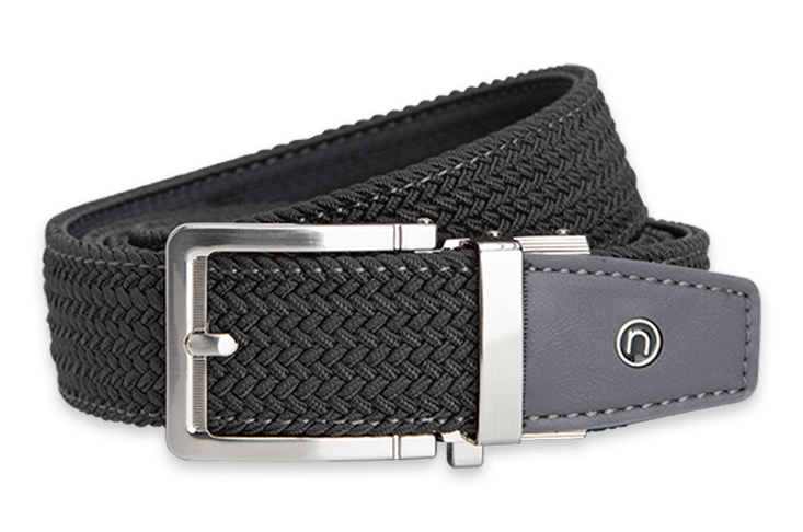 Braided Grey, 1 3/8 Strap, Golf Belt