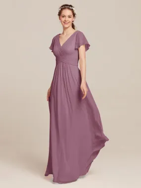 Bridesmaid Dresses Chiffon A-Line Floor-Length Formal Gowns