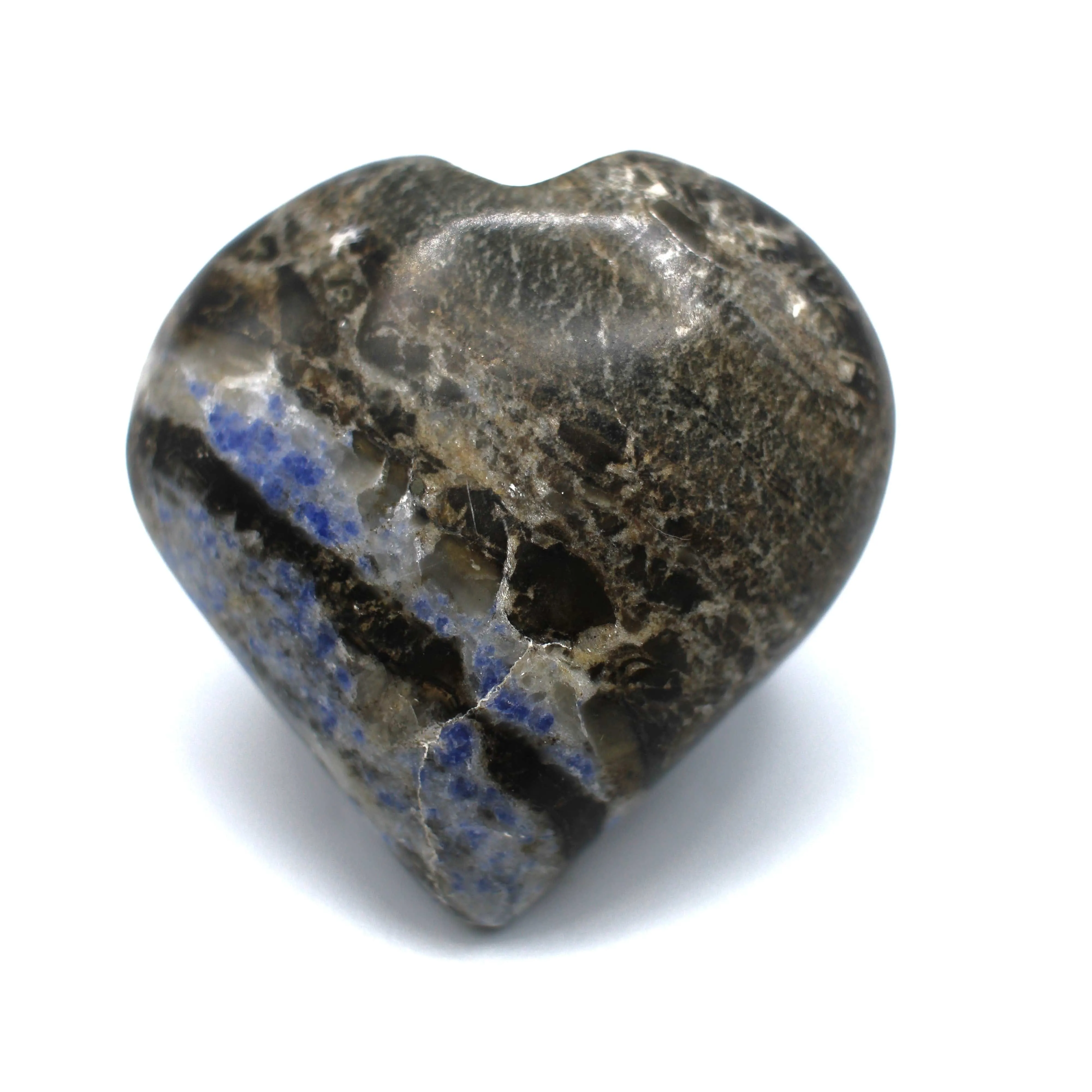 Canadian Sodalite in Matrix Heart Carving