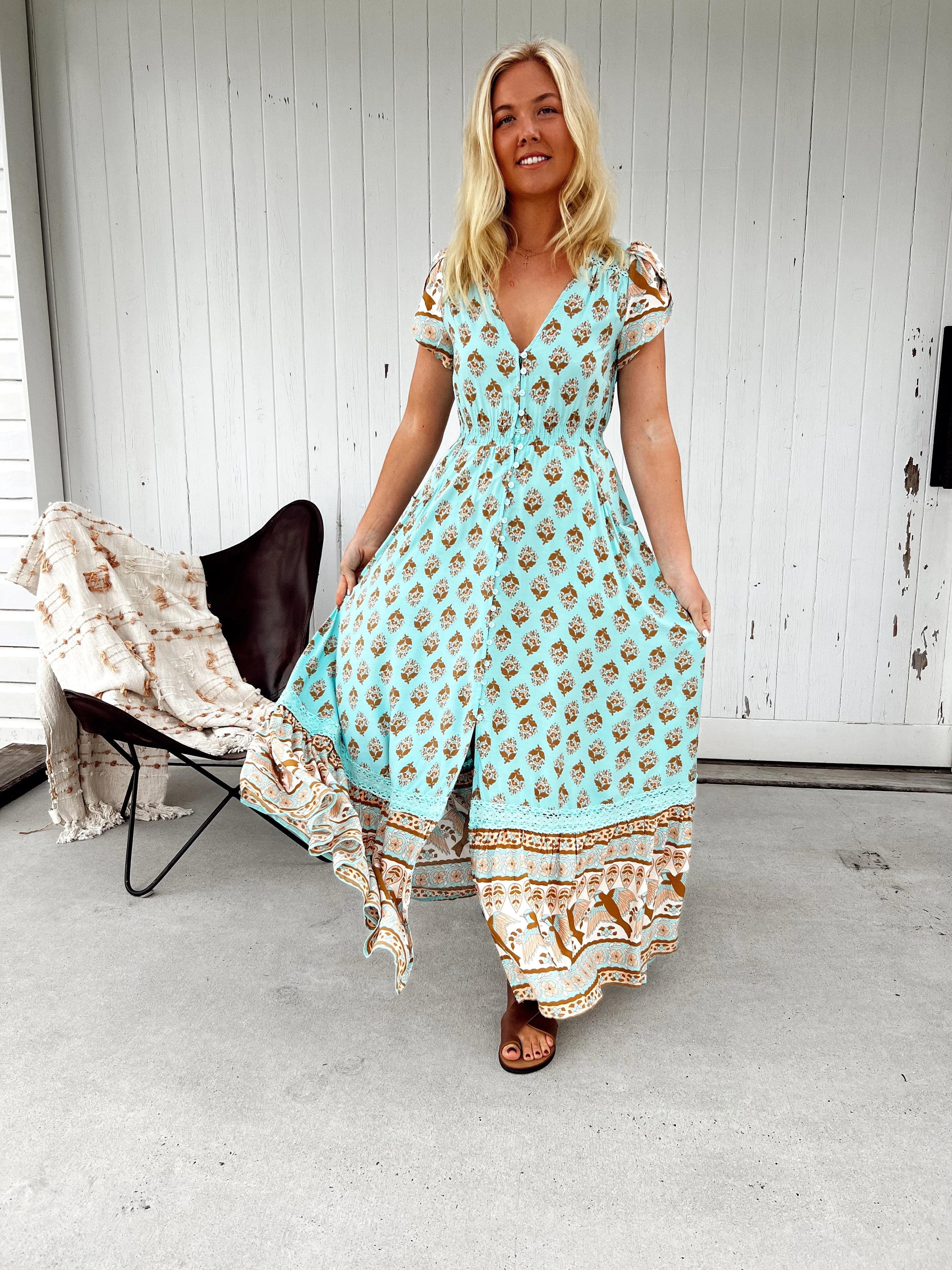 Carmen Maxi Dress - Aquarius Collection