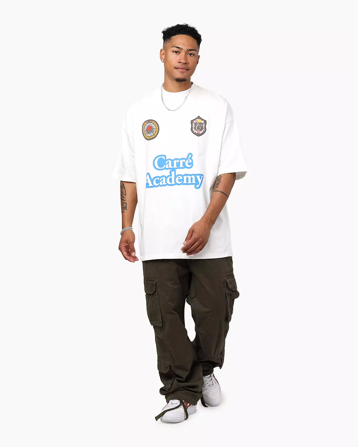 Carre Rosebowl Academy Mock T-Shirt Off White