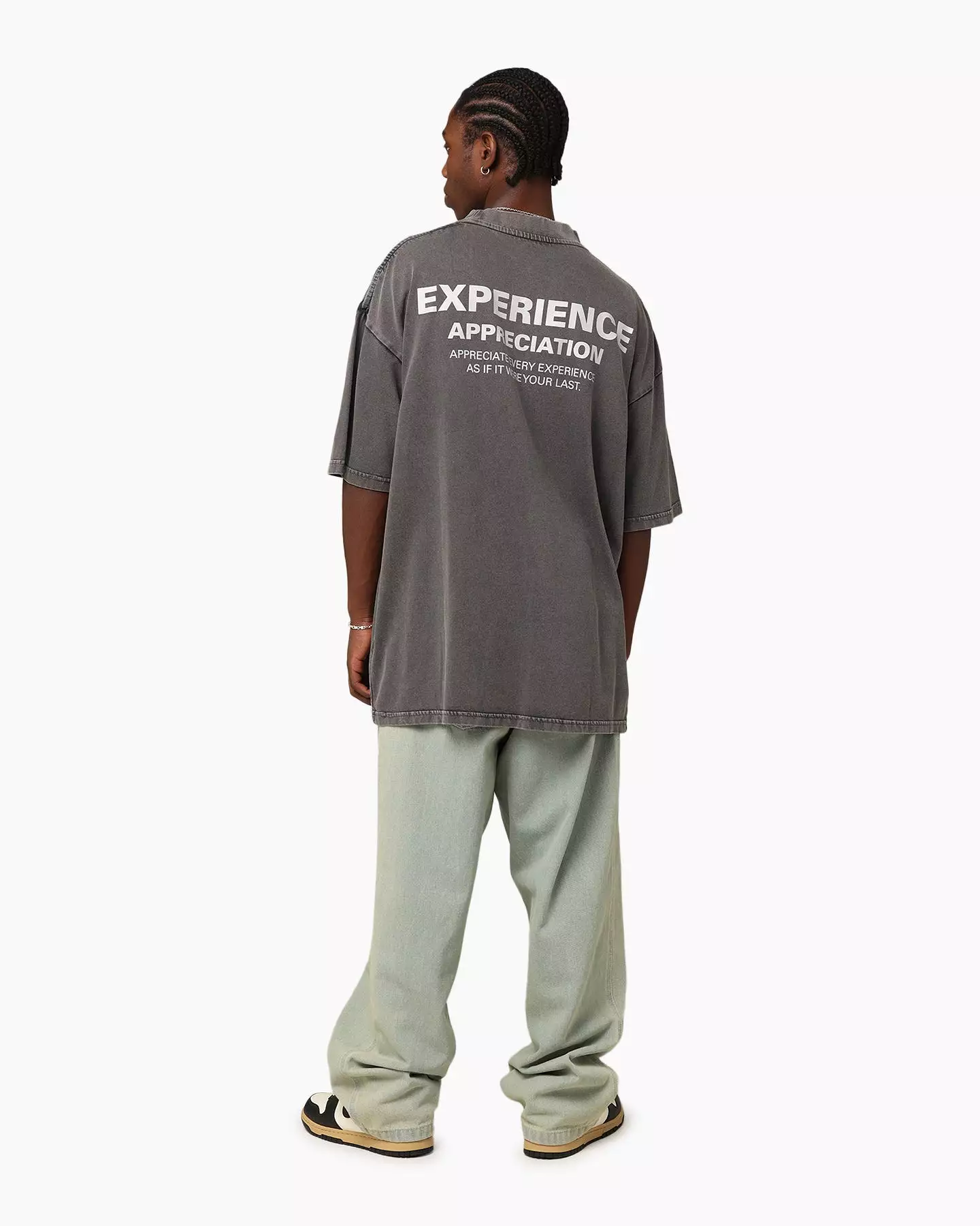 Carré Experienced Mock Oversized T-Shirt Washed Charcoal