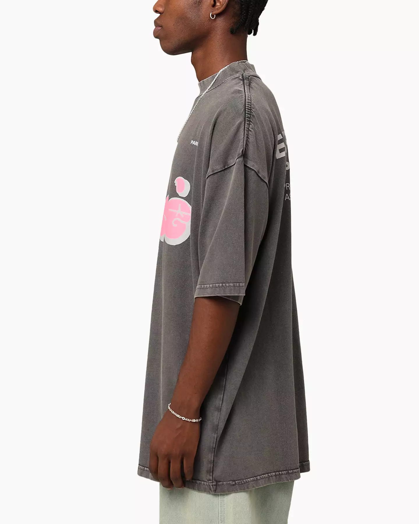 Carré Experienced Mock Oversized T-Shirt Washed Charcoal