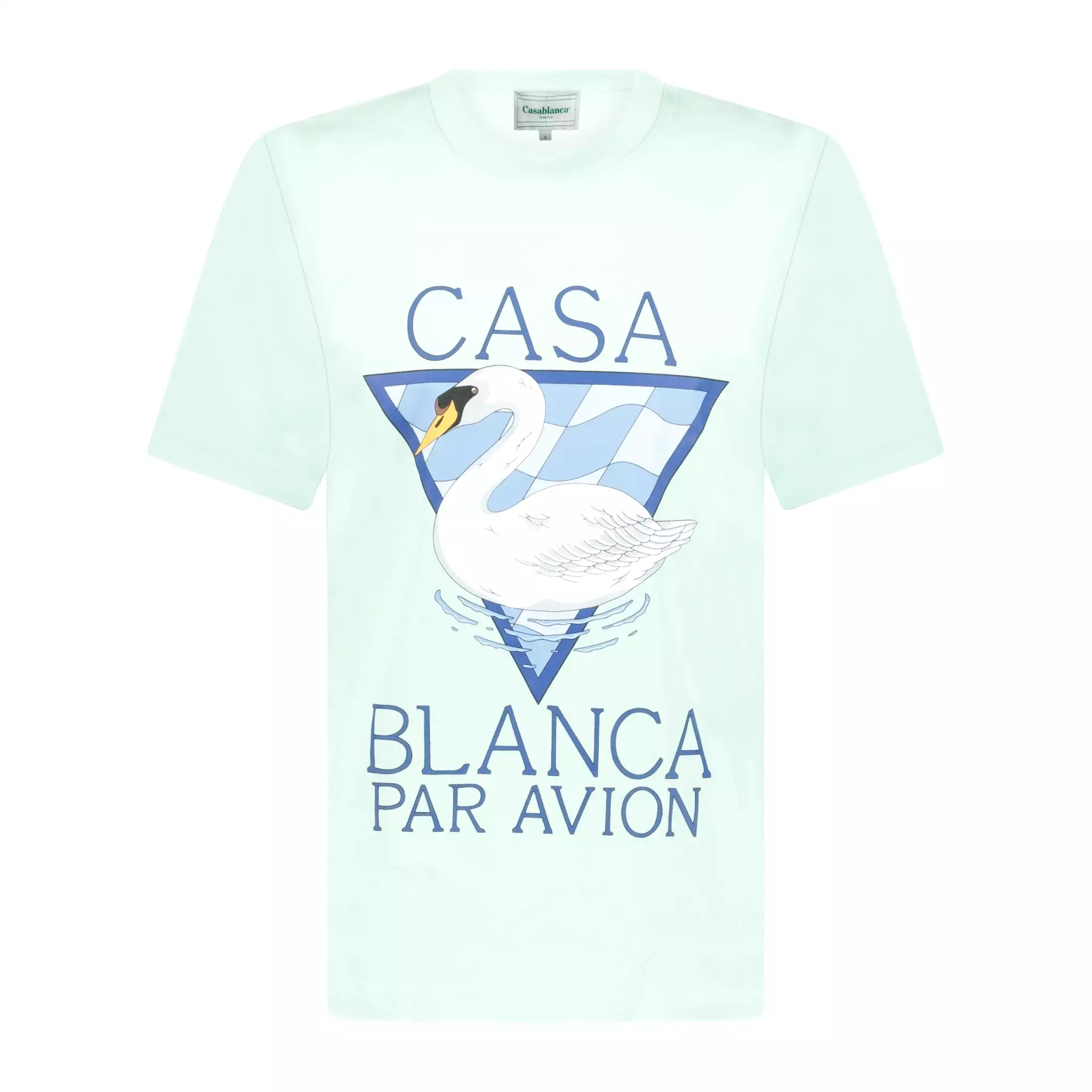 CASABLANCA PAR AVIAN SCREEN PRINTED T-SHIRT MINT GREEN