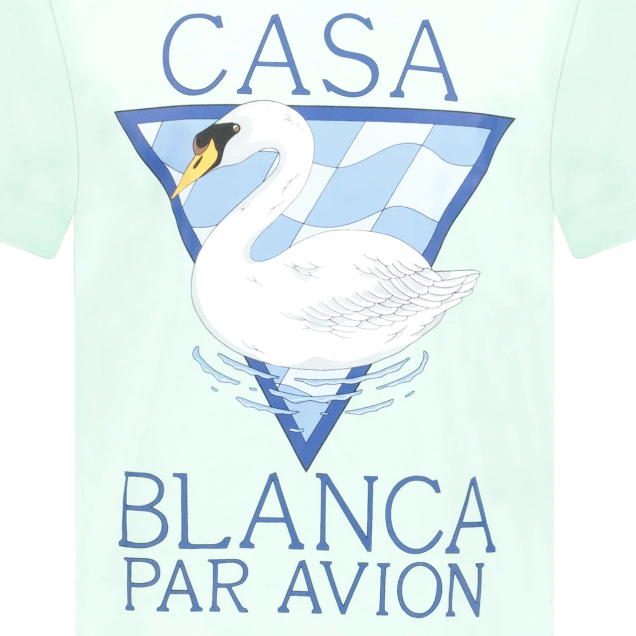 CASABLANCA PAR AVIAN SCREEN PRINTED T-SHIRT MINT GREEN