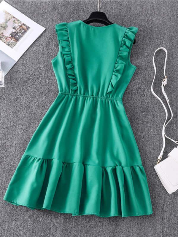 Casual Ruffle Women Mini Dress