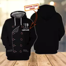 CHEF 3D ALL OVER PRINTED MEN AUTUMN HOODIE CUSTOM NAME - T-SHIRT DESIGN