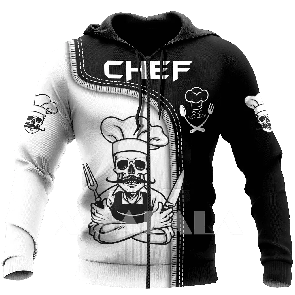 CHEF 3D ALL OVER PRINTED MEN AUTUMN HOODIE CUSTOM NAME - T-SHIRT DESIGN