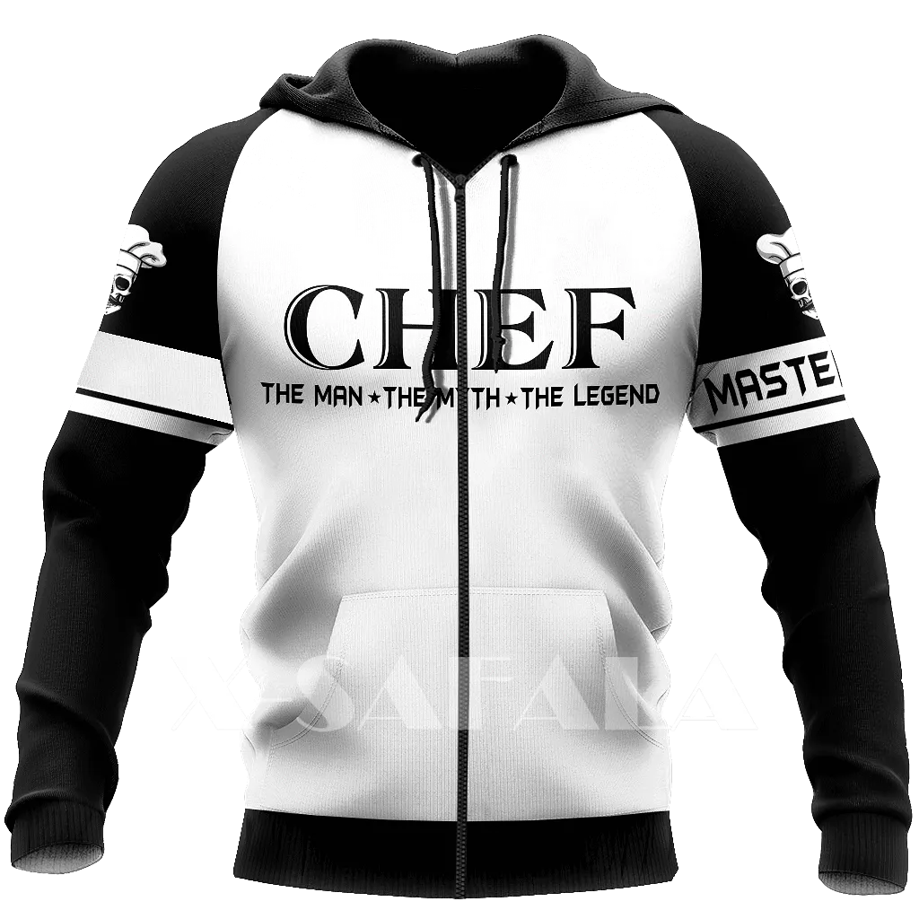 CHEF 3D ALL OVER PRINTED MEN AUTUMN HOODIE CUSTOM NAME - T-SHIRT DESIGN