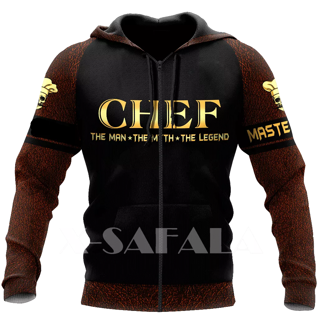 CHEF 3D ALL OVER PRINTED MEN AUTUMN HOODIE CUSTOM NAME - T-SHIRT DESIGN