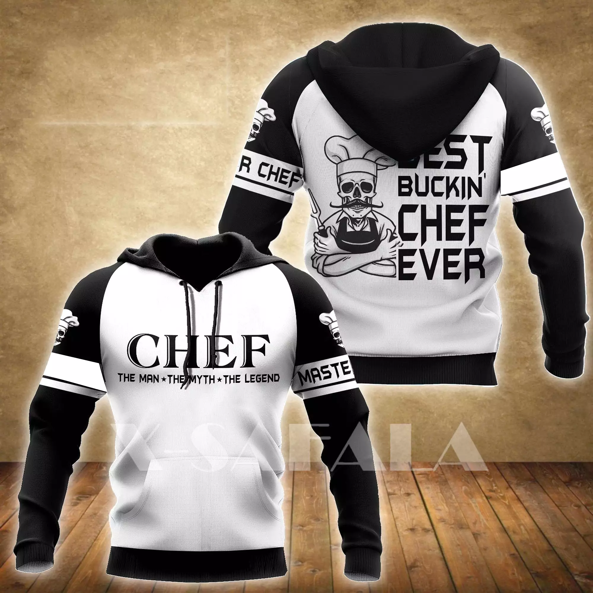 CHEF 3D ALL OVER PRINTED MEN AUTUMN HOODIE CUSTOM NAME - T-SHIRT DESIGN