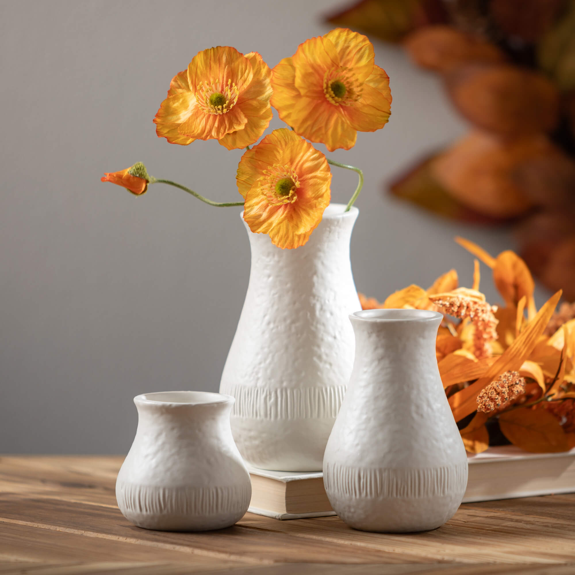 Chiffon Stone Vase Set Of 3