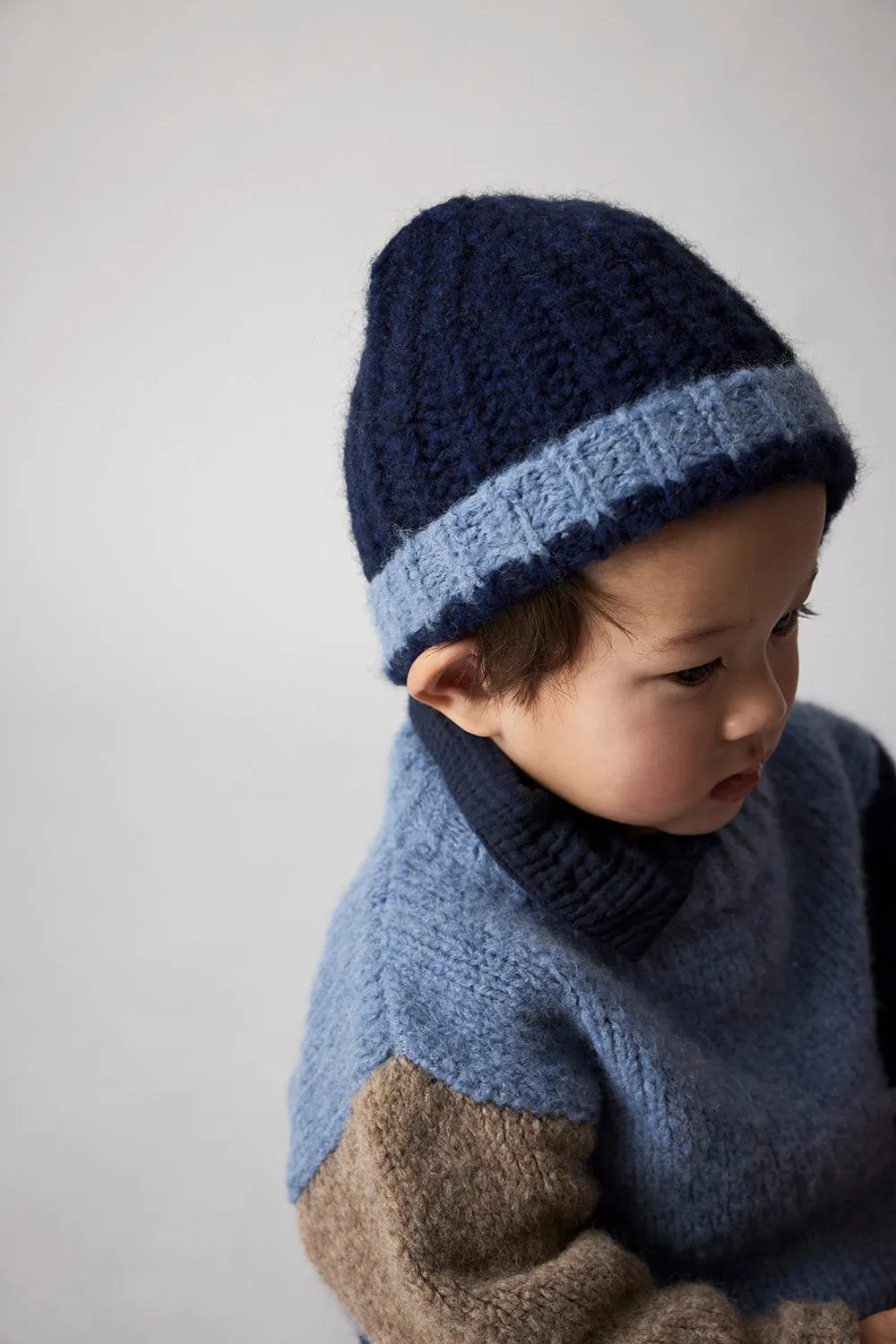 COLORBLOCK BABY SWEATER - BLUE