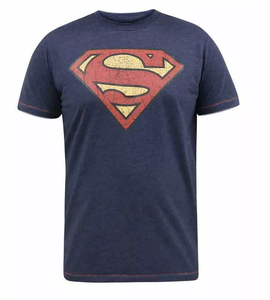 D555 Big Mens Superman Printed T-Shirt Official Licensed Product (SCAMPTON)