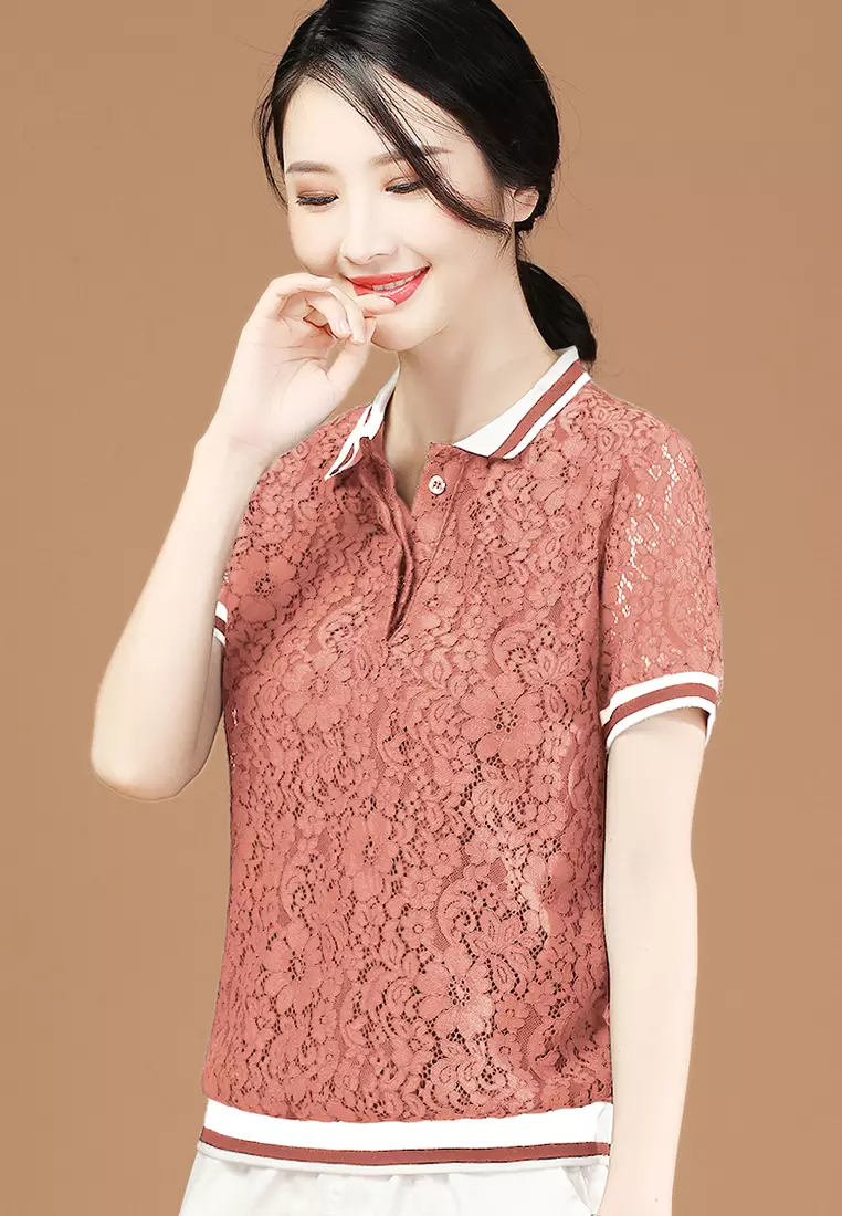 Elegant Lace Chiffon Blouse