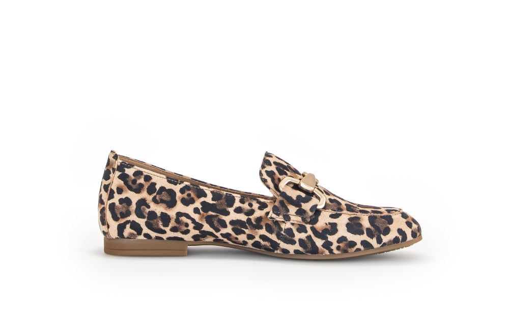 Gabor Leopard Print Suede Loafer 21132