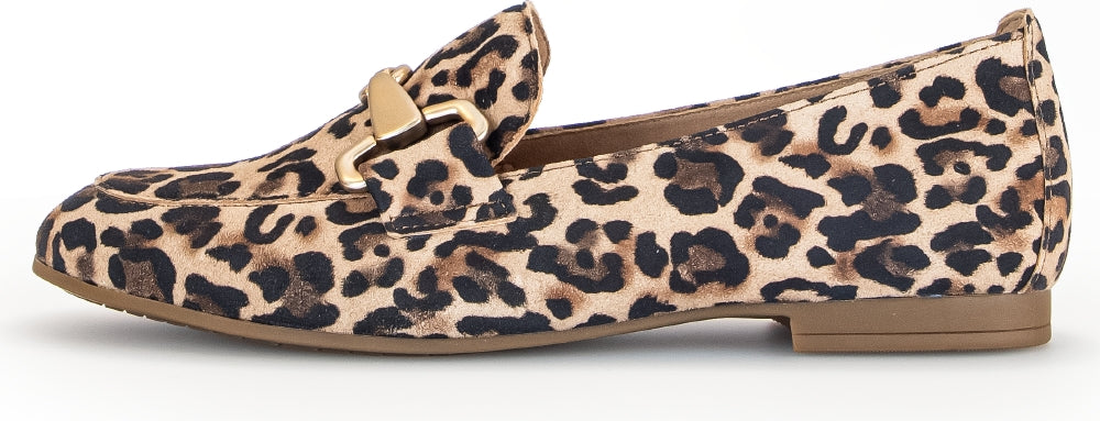 Gabor Leopard Print Suede Loafer 21132