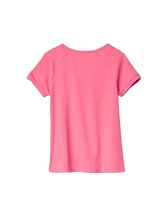 GAP Girls Pink Chiffon Applique Tee