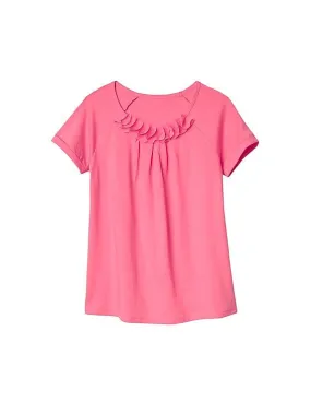 GAP Girls Pink Chiffon Applique Tee