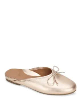 GENTLE SOULS KENNETH COLE Womens Pink Bow Accent Padded Eugene Round Toe Slip On Leather Mules M