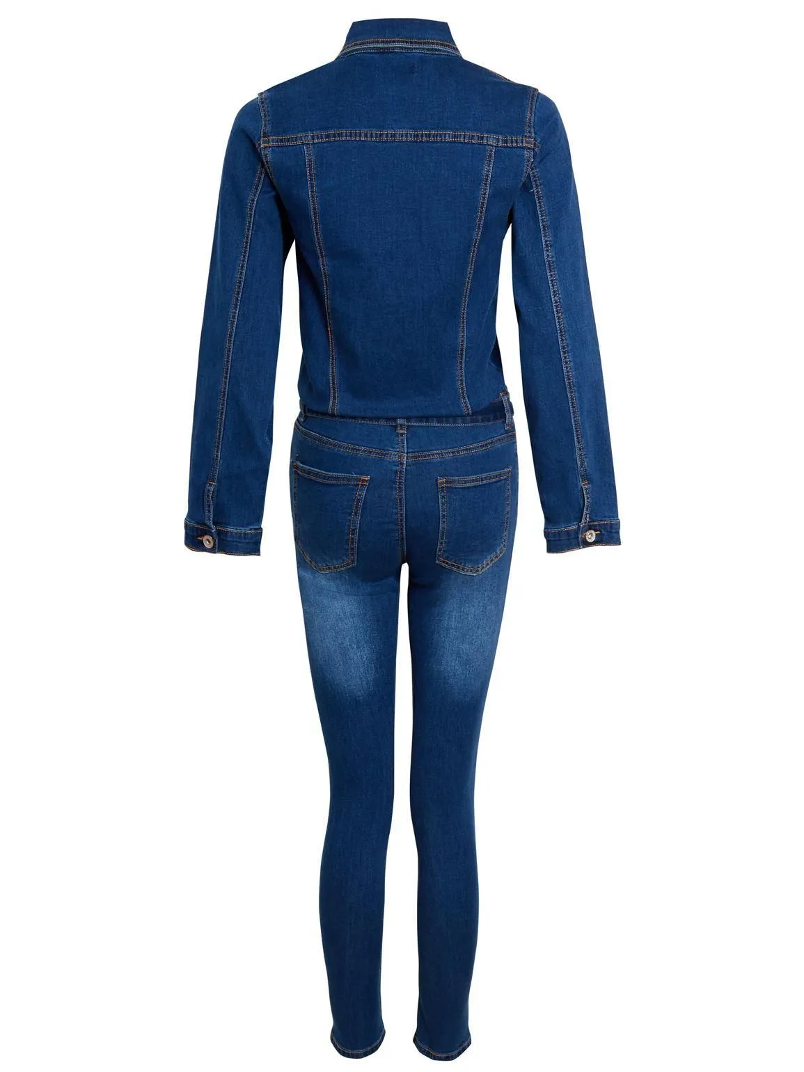 Girls Denim Stretch jumpsuit, Ages 3 to 14 Years