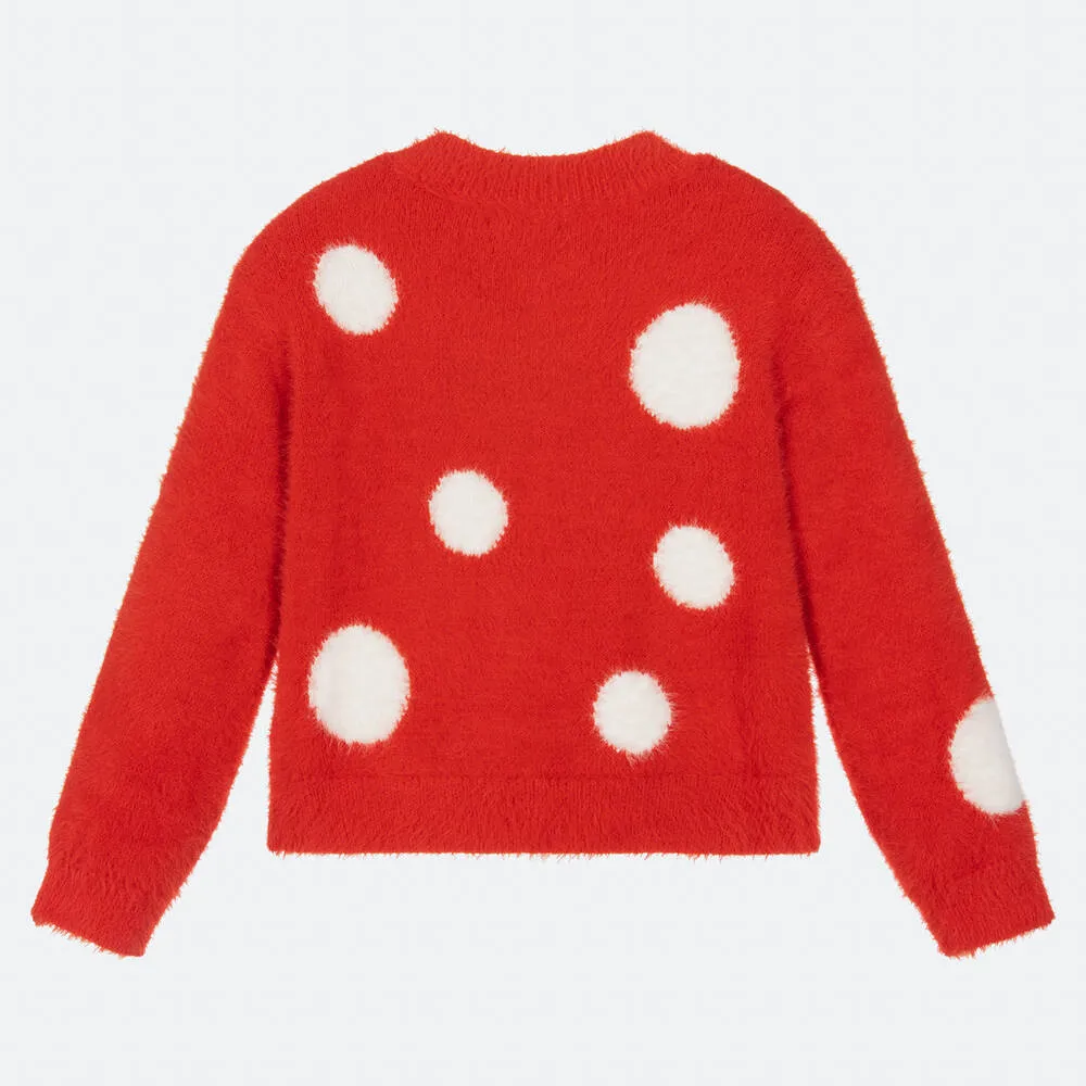 Girls Red Knitted Sweater