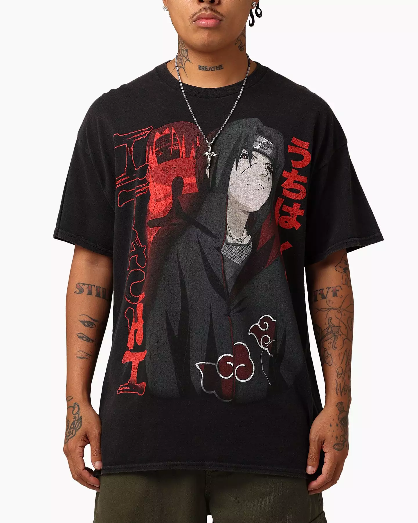 Goat Crew X Naruto Itachi Vintage T-Shirt Black Wash