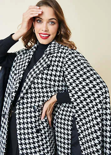 Houndstooth Cape Coat by Kaleidoscope | Look Again