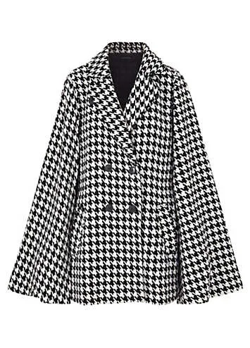 Houndstooth Cape Coat by Kaleidoscope | Look Again