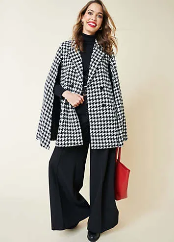 Houndstooth Cape Coat by Kaleidoscope | Look Again