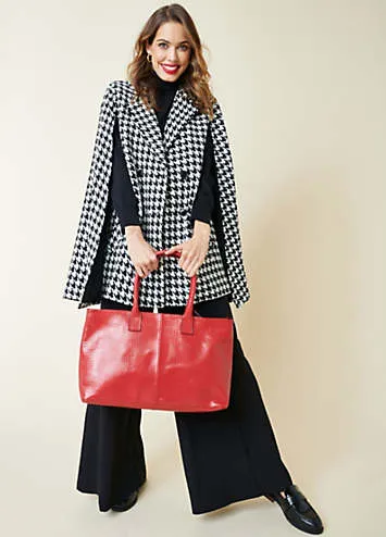 Houndstooth Cape Coat by Kaleidoscope | Look Again