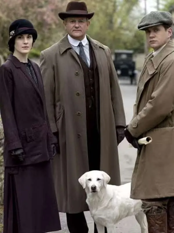 Hugh Bonneville Downton Abbey Brown Trench Coat