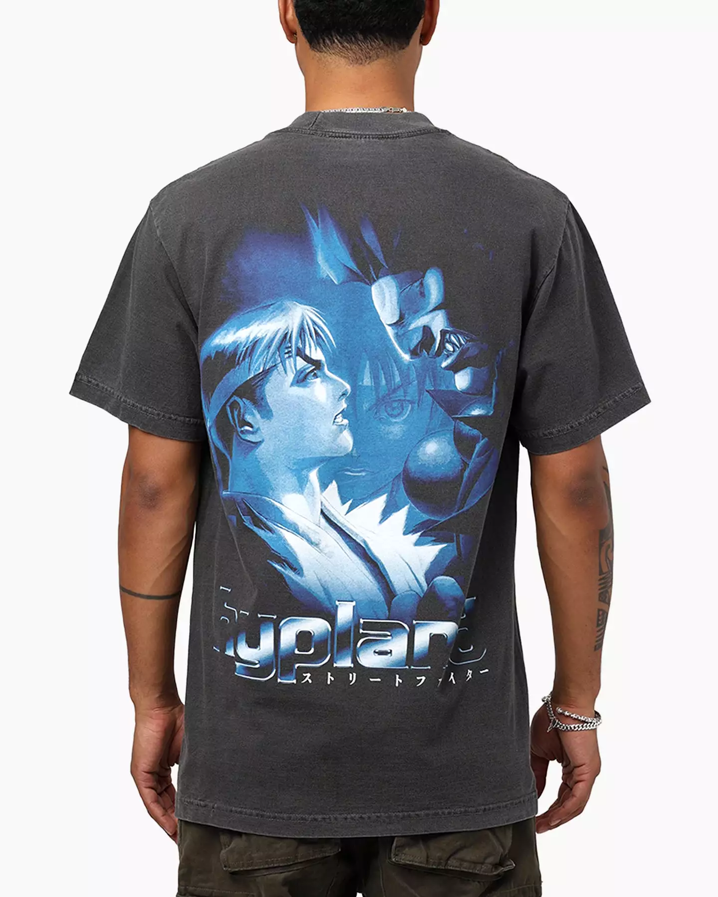 Hypland X Street Fighter Staredown T-Shirt Washed Black