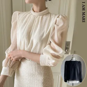 I AM MARI  |Chiffon Party Style Lace Office Style Elegant Style