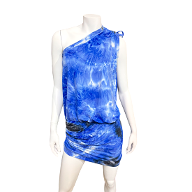 Itanya Dress - Blue Tie Dye