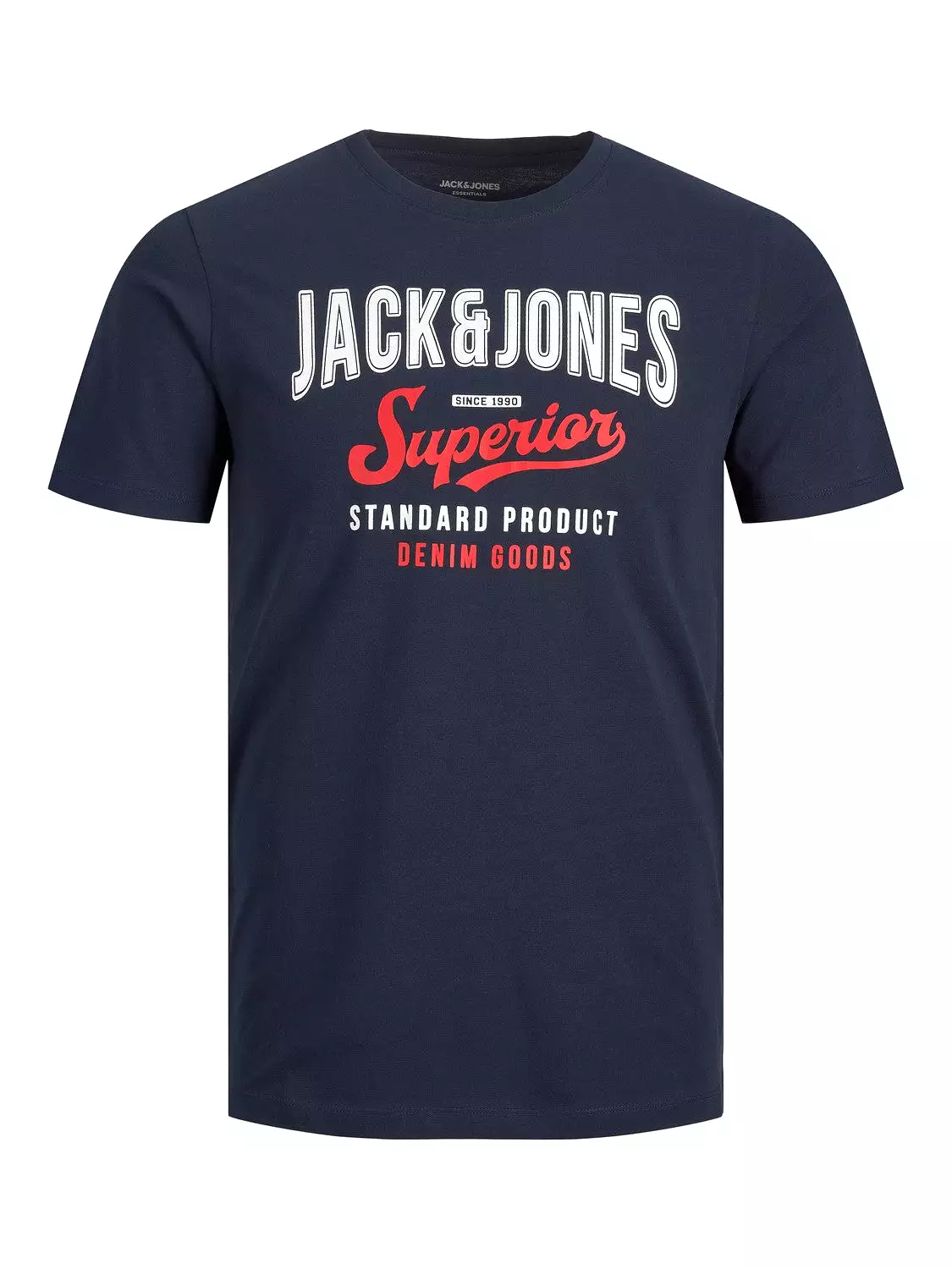 Jack & Jones Mens Printed 'JJELOGO Tee' Crew Neck T-Shirt