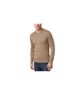 John Ashford Mens Stripe-Texture Pullover Sweater