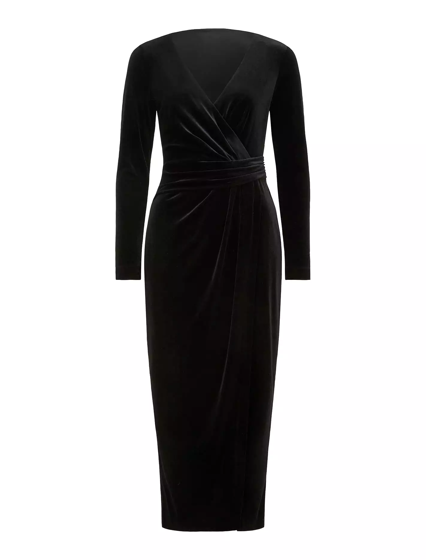 Julianne Wrap Velvet Midi Dress