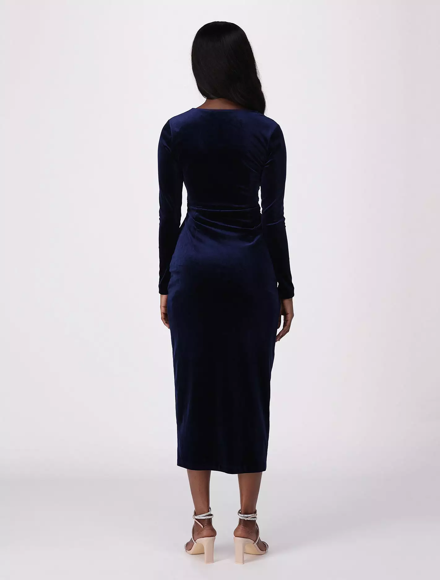 Julianne Wrap Velvet Midi Dress